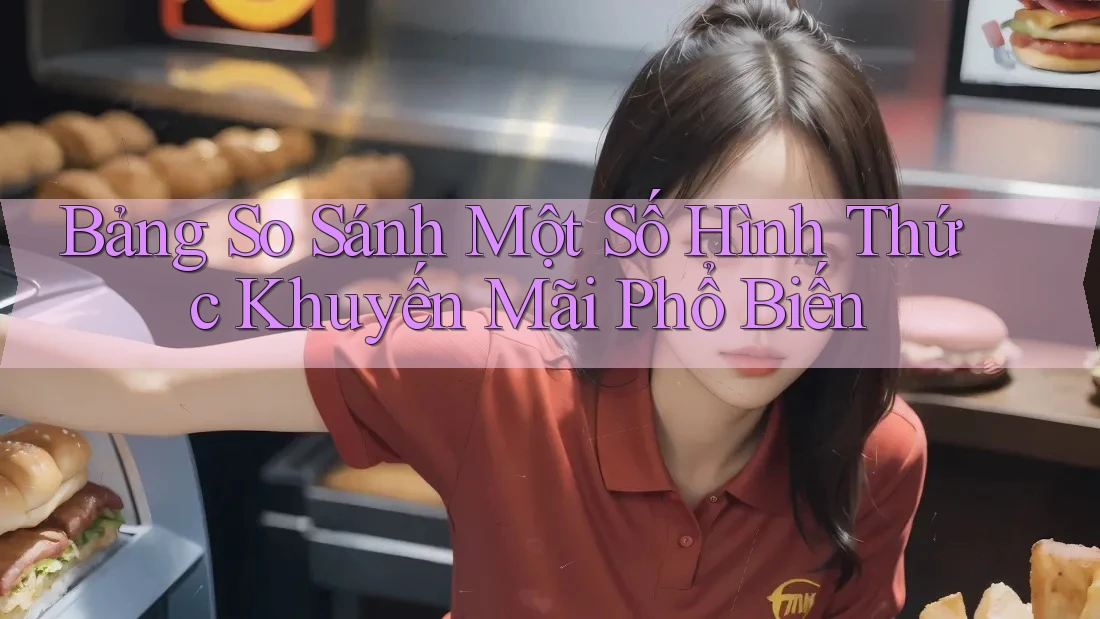 Bảng So Sánh Một Số Hình Thức Khuyến Mãi Phổ Biến Bảng So Sánh Một Số Hình Thức Khuyến Mãi Phổ Biến