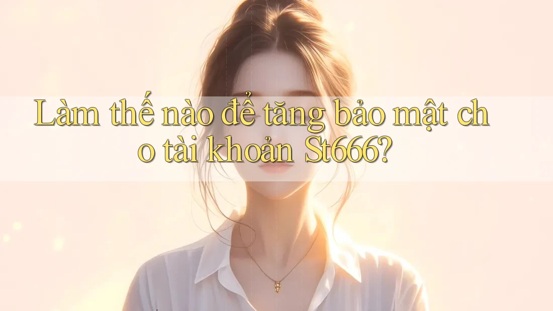 Làm thế nào để tăng bảo mật cho tài khoản St666? Làm thế nào để tăng bảo mật cho tài khoản St666?