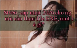 St666 cập nhật 2026 cho người cẩn thận file EXE, unit là gì